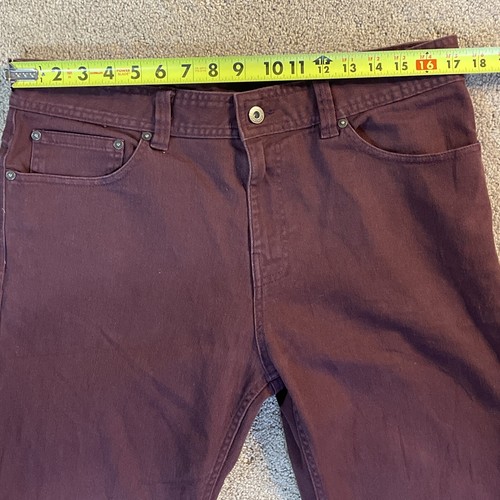 Men’s Prana Burgundy Slim Fit Outdoor Casual Size 34 (measure 34x31) Pants - Picture 5 of 12