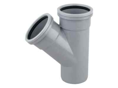 Osma Soil Einzelabzweig 45° Grad GRAU 110mm 4S210G 4S210 Einzelsteckdose