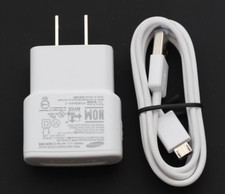 Genuine Original Samsung ETA0U61JWE Wall Charger Adapter w/ Micro USB Cable SR