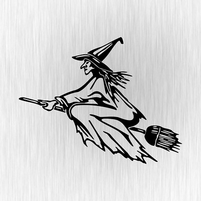 Hexe Witch Tuning Tuner Spaß Comedy Schwarz Auto Vinyl Decal Sticker Aufkleber