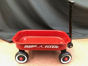 miniature red wagon
