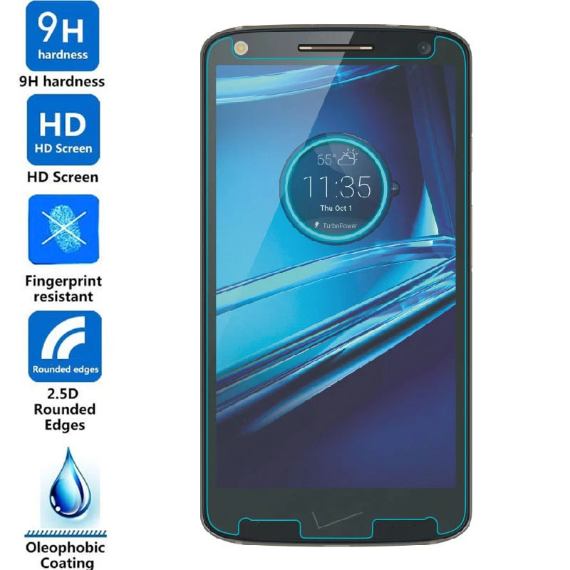 Protector de pantalla de película de vidrio templado premium para Motorola Droid Turbo 2 XT1585 Foto 3 de 4
