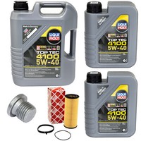 MotoröL Set 5W-40 Liqui Moly 7 Liter + ÖLfilter + Schraube FüR Audi A4 Avant A5