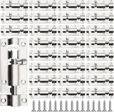 30 Pack 3 Inch Barrel Bolt Stainless Steel Slide Lock Thickened Door Latch Sl
