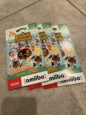 Animal Crossing Series Amiibo Card Nintendo Switch (3 packs) FREE  SHIPPING 45496893712|