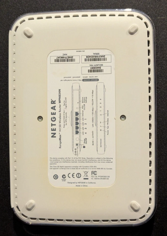 Netgear N150 WPN824N 150 Mbps 4-Port 10/100 Wireless G Router (WPN824N) - Image 3 of 4