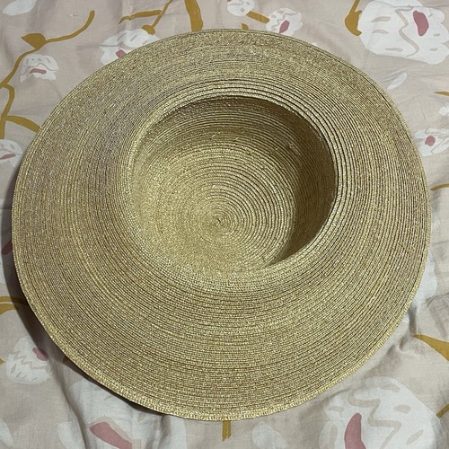 Girls Fancy Straw Sun Hat With Pink Ribbon And Rosette - Picture 5 of 5