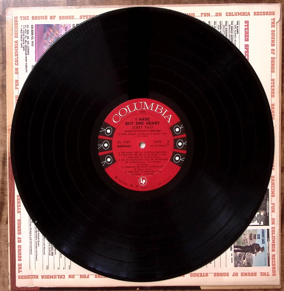 JERRY VALE I HAVE BUT ONE HEART COLUMBIA RECORDS VINYL 197-54 Foto 4 de 4