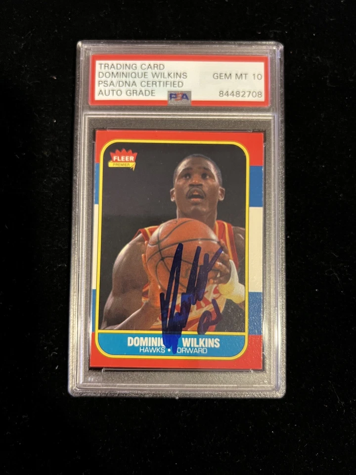 Dominique Wilkins Signed 1986 Fleer #121 Card Autograph PSA/DNA GEM MINT 10 AUTO - Image 3 of 4