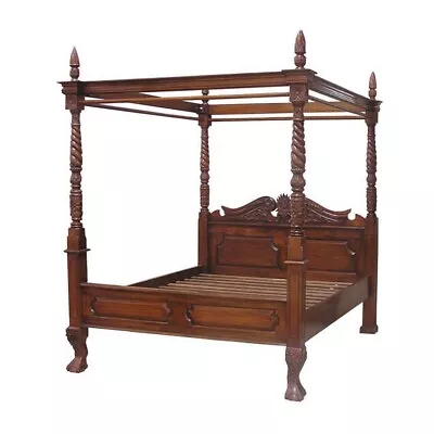 Buy Superb French 4 Poster Bed Super Large 180x210 1880's