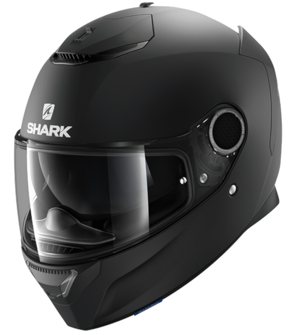 CASCO MOTO INTEGRALE FIBRA SHARK SPARTAN 1.2 BLACK OPACO NERO MATT TG XL