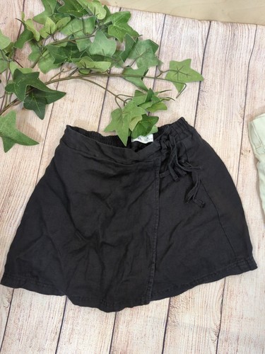 ZARA GIRLS Linen Skort And Pants Bundle Of Two Black Green Size 6 - Picture 2 of 7