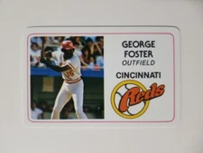 GEORGE FOSTER 1981 PERMA-GRAPHICS SUPER STAR #9 CINCINNATI REDS