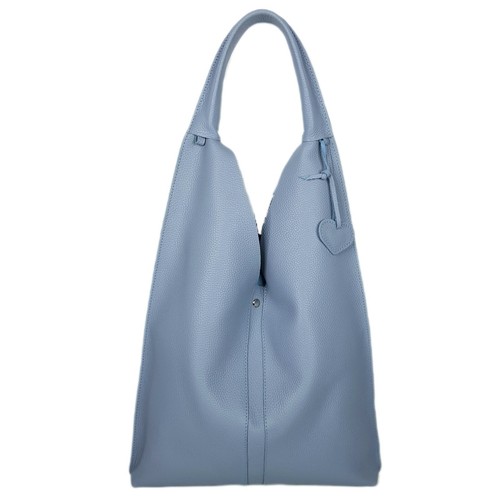 Women Leather Light Blue Sky Handbag Shoulder Hobo Bag Tote Shopper - Picture 2 of 23