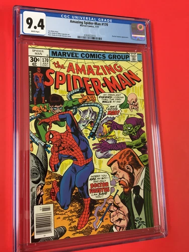 AMAZING  SPIDER-MAN # 170 CGC 9.4 (1977)  White  DOC OCK &  GREEN GOBLIN  GEM !!