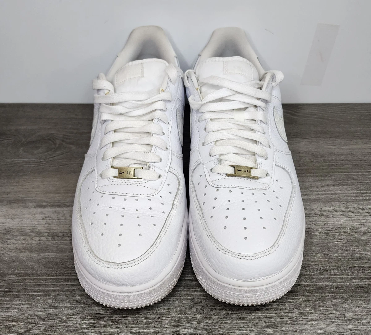 Nike Air Force 1 Craft Low Triple white CU4865-100 Mens Sneakers Size 11.5