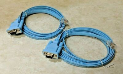 Lot of 2 NOS New Cisco 72-3383-01 Management Console Cable DB9 to RJ45