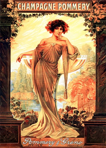 Champagne Pommery Vintage Art Nouveau Poster