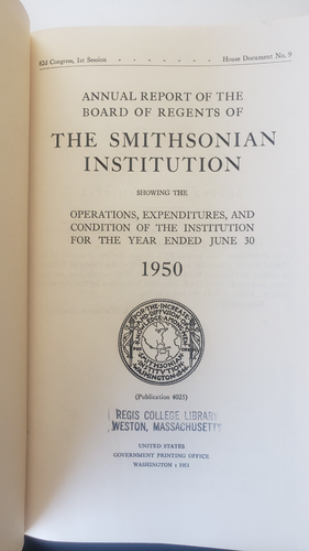 Annual Report of the Smithsonian Institute 1897, 1904,1915-1918,1922,1942, 1950 - Picture 18 of 19
