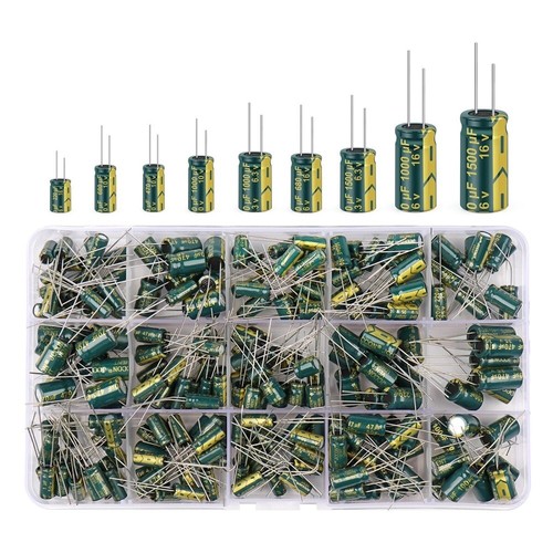 225Pcs 15Values Aluminum Capacitors Box Kit High Frequency Low ESR Assorted set - Picture 2 of 4