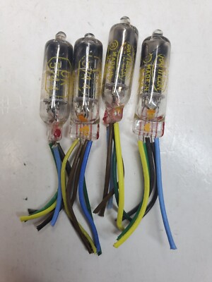 Lot of 4 New Old Stock Raytheon CK 5744 Subminiature Vacuum Tubes Pentodes