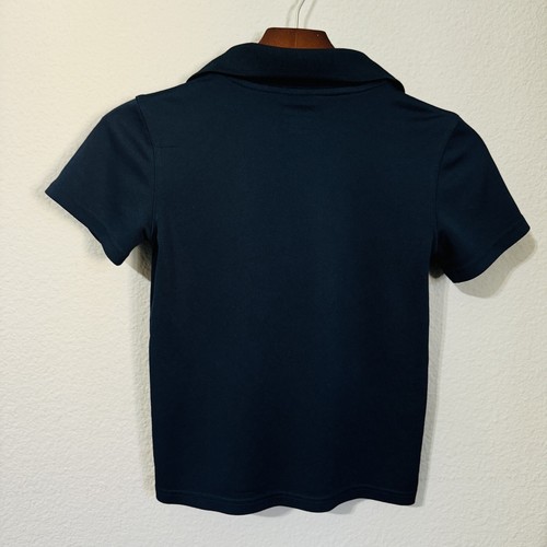 Cat & Jack Navy Blue Boys School Uniform Collared Short Sleeves T-Shirt Sz 8/10 - Picture 3 of 4