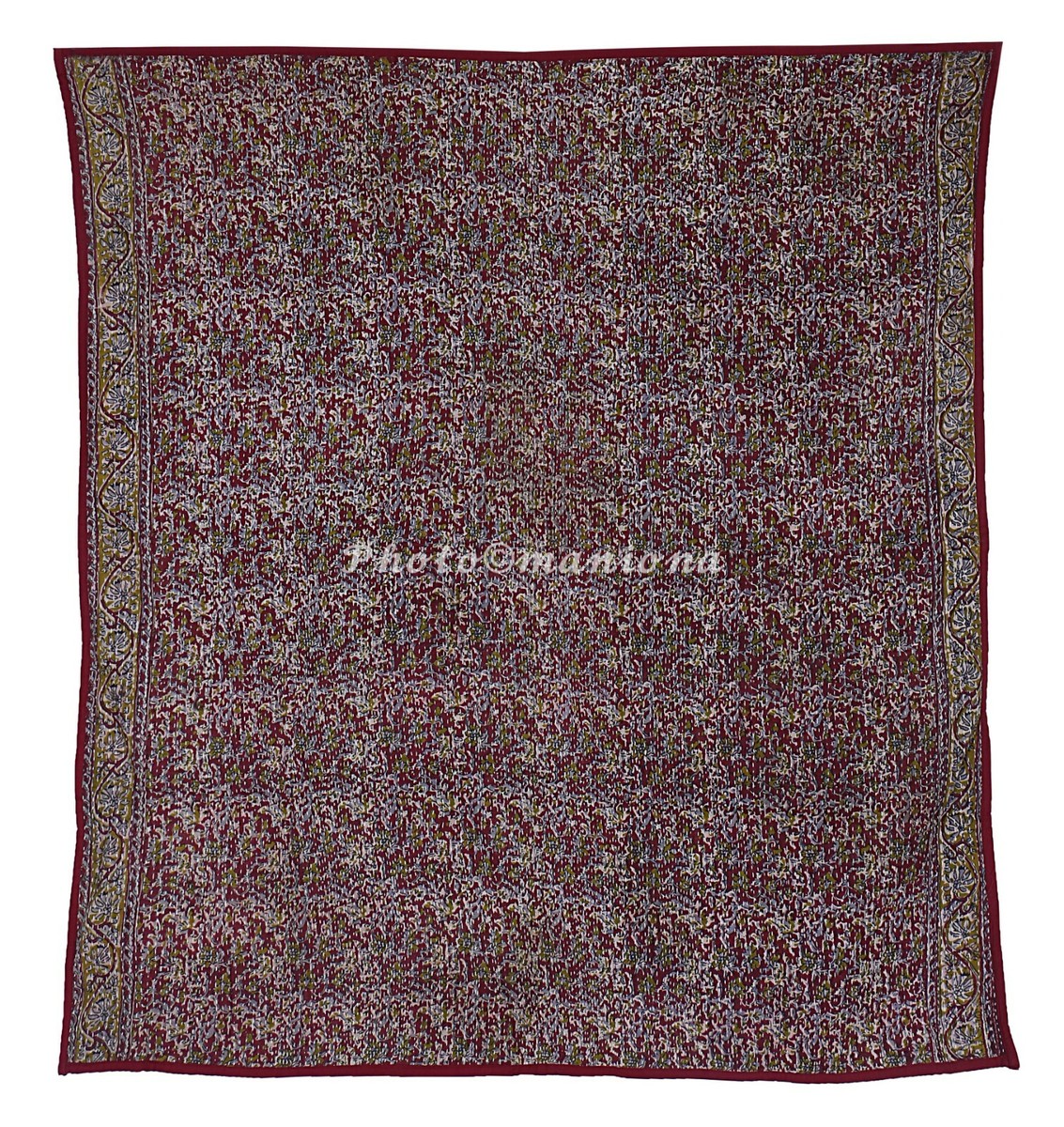 Barboteuse Vintage Kantha Bae - Coton Kantha Floral - Taille L - Rouge Multicolore - Neuf Sans étiquette