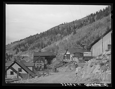 Photo:Ophir Colorado 1940 Narrow Gauge Railway Station Mountain Town