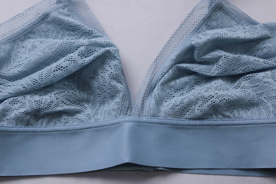 Bralette Soma Intimates para mujer de encaje suave triángulo DM3 azul polvoriento grande nuevo con etiquetas Foto 2 de 4