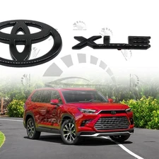 Gloss Black Emblem Overlay Kit For 2024 2025 Grand Highlander XLE Letter Badge