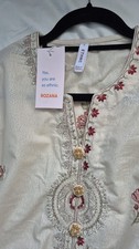 Pakistani FORMAL Wear 2-Piece Suit fully embroided - CREAM - NEW