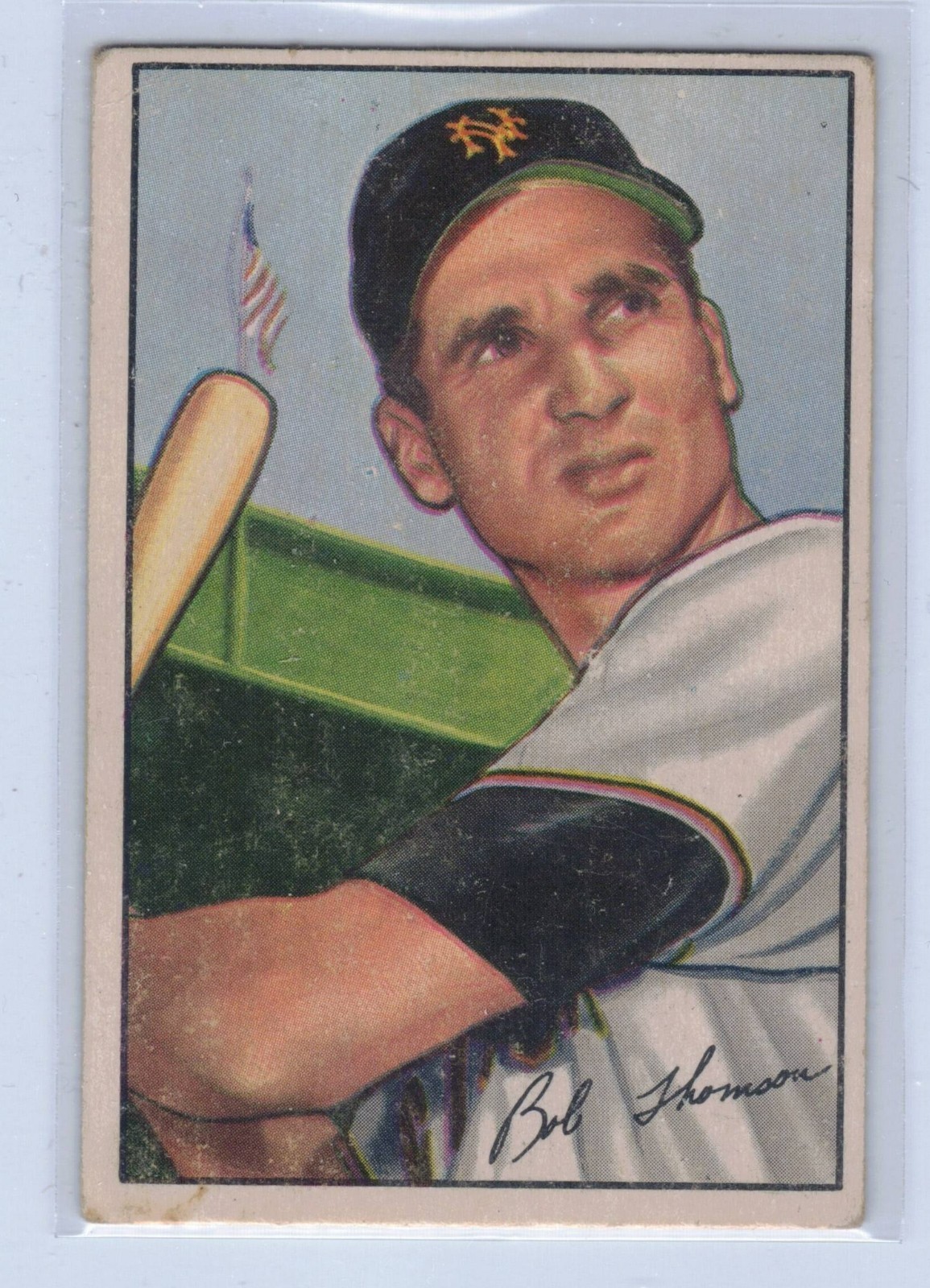 1952 Bowman, #2 Bobby Thomson, New York Giants ~ VG-VGEX (no creases)