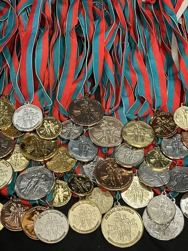 Lot Of 99 Special Olympics Gold Silver Bronze Metal Medal Medallion Awards  image 7