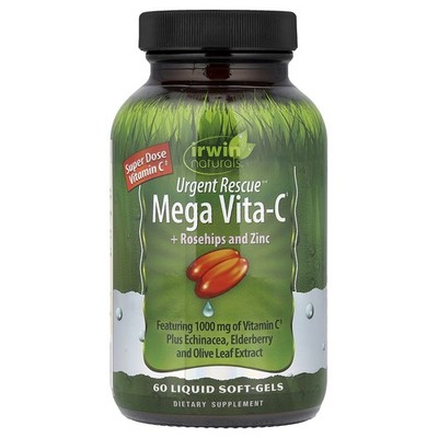 Urgent Rescue , Mega Vita-C + Rosehips and Zinc, 60 Liquid Soft-Gels