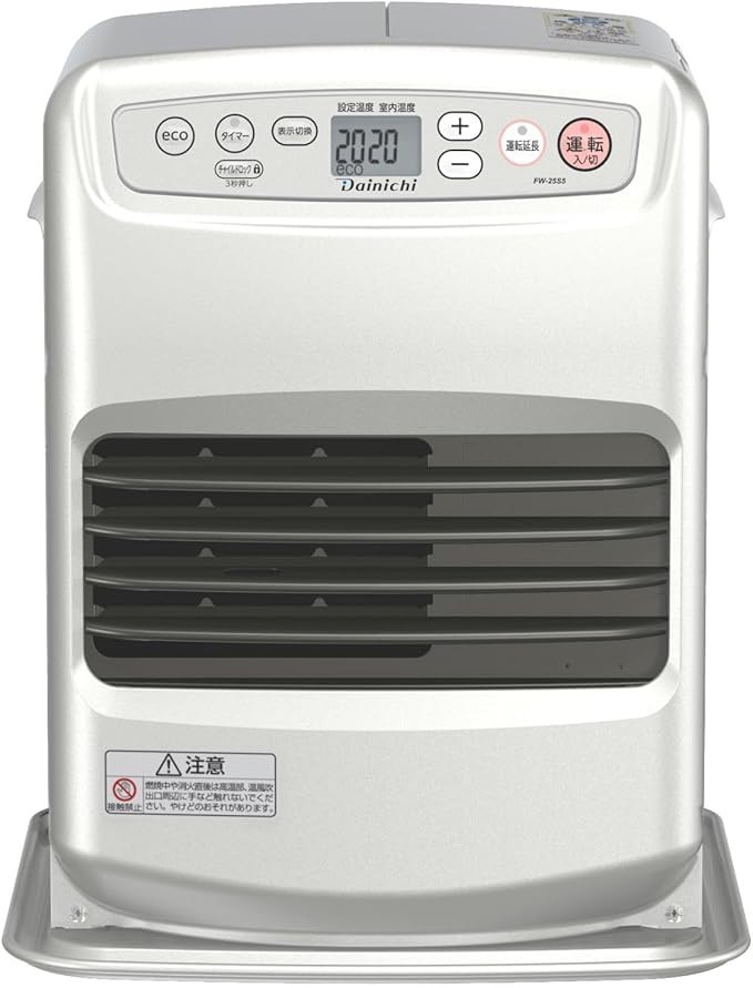 Dainichi FW-25S5-S Ventilador de Petróleo Calentador Luz Plata 6.8kg 3.5L Chi...
