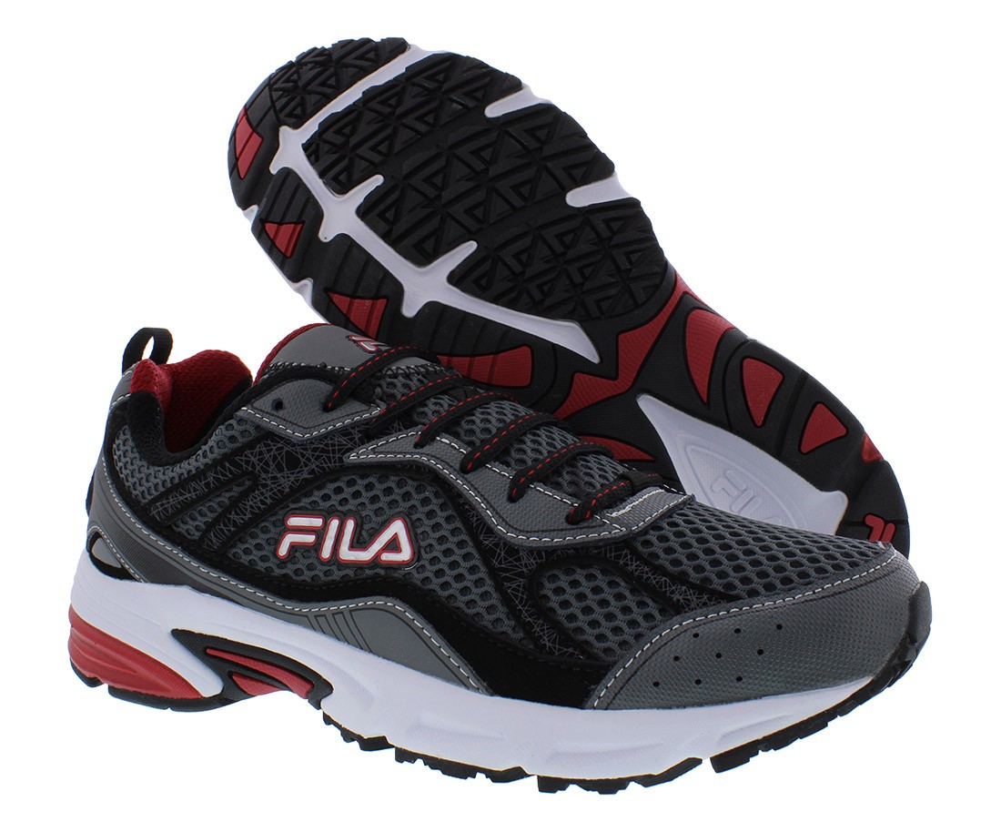 Мужская обувь Fila Windshift 15 Размер 12 Цвет СерыйЧерныйКрасный 11490₽