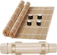 Sushi Bazooka, Bamboo Sushi Rolling Mat, Sushi Making Kit for Beginners - 3 PCS