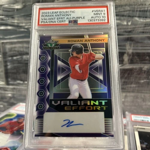 2023 Leaf Valiant Effort Roman Anthony  Purple #4/6 Auto PSA  9 🔥🔥🔥