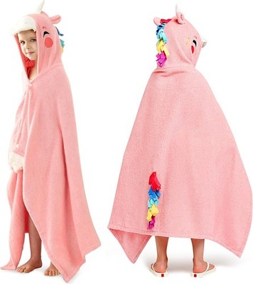 Joiedomi Unicorn 127 x 77 cm Kapuzenhandtuch für Kinder - Weiches