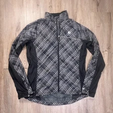 Pearl Izumi Women's Elite Barrier Jacket Gray Full Zip Large Cycling Windbreaker