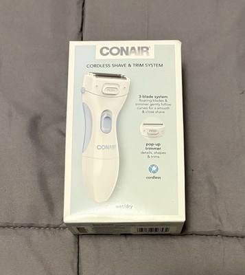 *New Conair Wet/Dry Shave & Trim All In One System 2 Shaving heads Skin Care