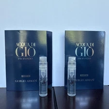 2 Giorgio Armani Acqua di Giò Profondo Parfum Sample 1.2ml /0.04oz New