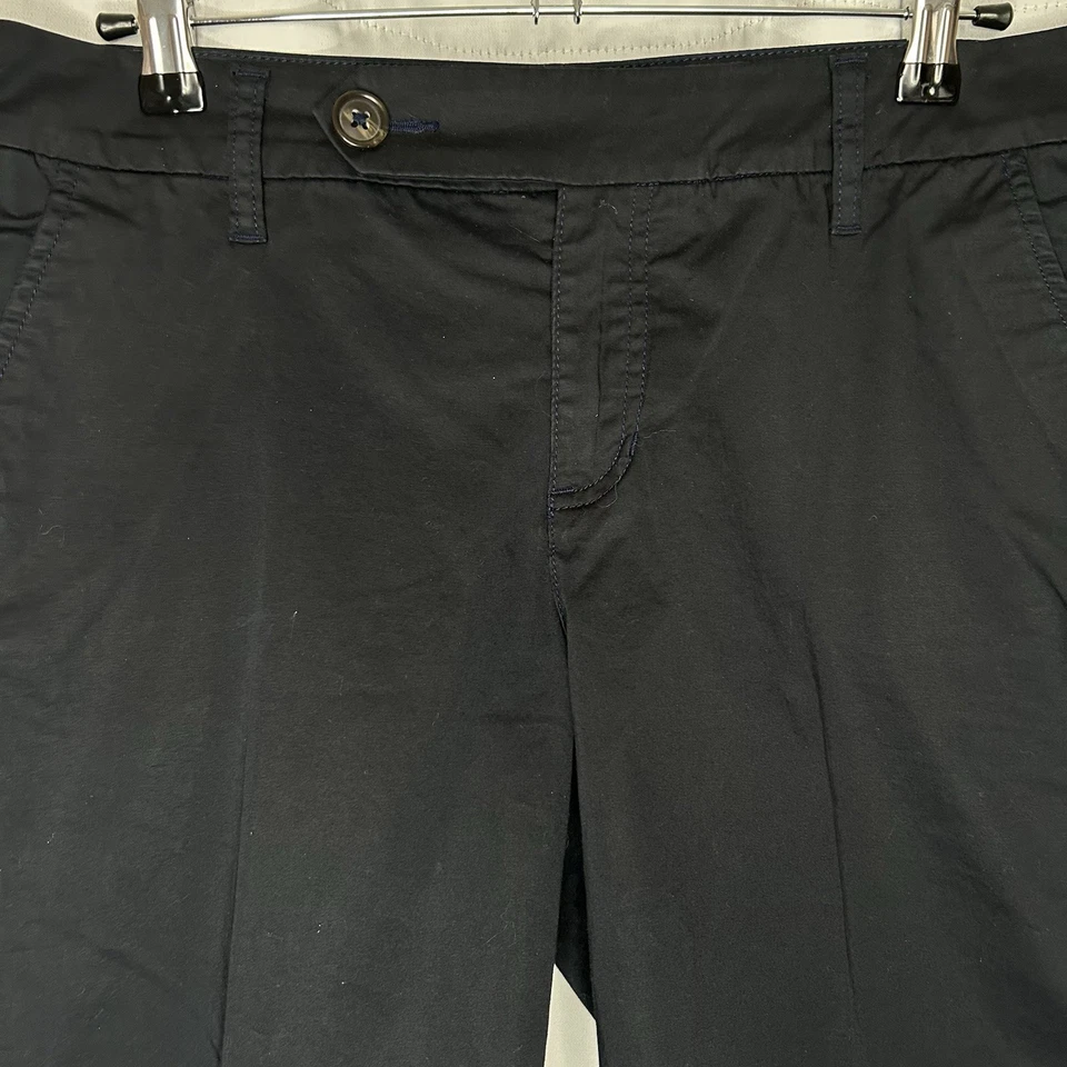 Pantalones cortos para mujer CAbi talla 8 negros bermudas bolsillos tiro medio algodón Foto 2 de 4