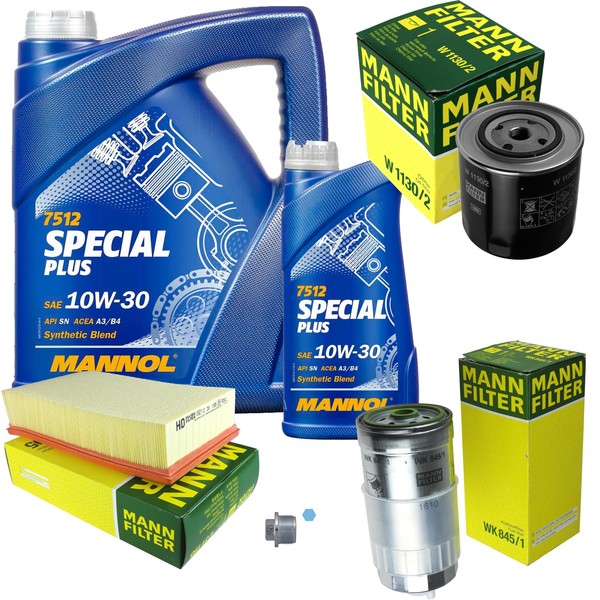 Mann Inspektionspaket 6L Mannol Special Plus 10W-30 FüR Audi 100 2.5 TDI A6-image