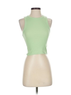 Iets frans Women Green Tank Top S