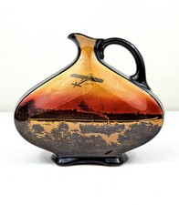 Jarra de whisky Royal Doulton Kingsware Dewar's Sydney rara 1914 antigua Inglaterra