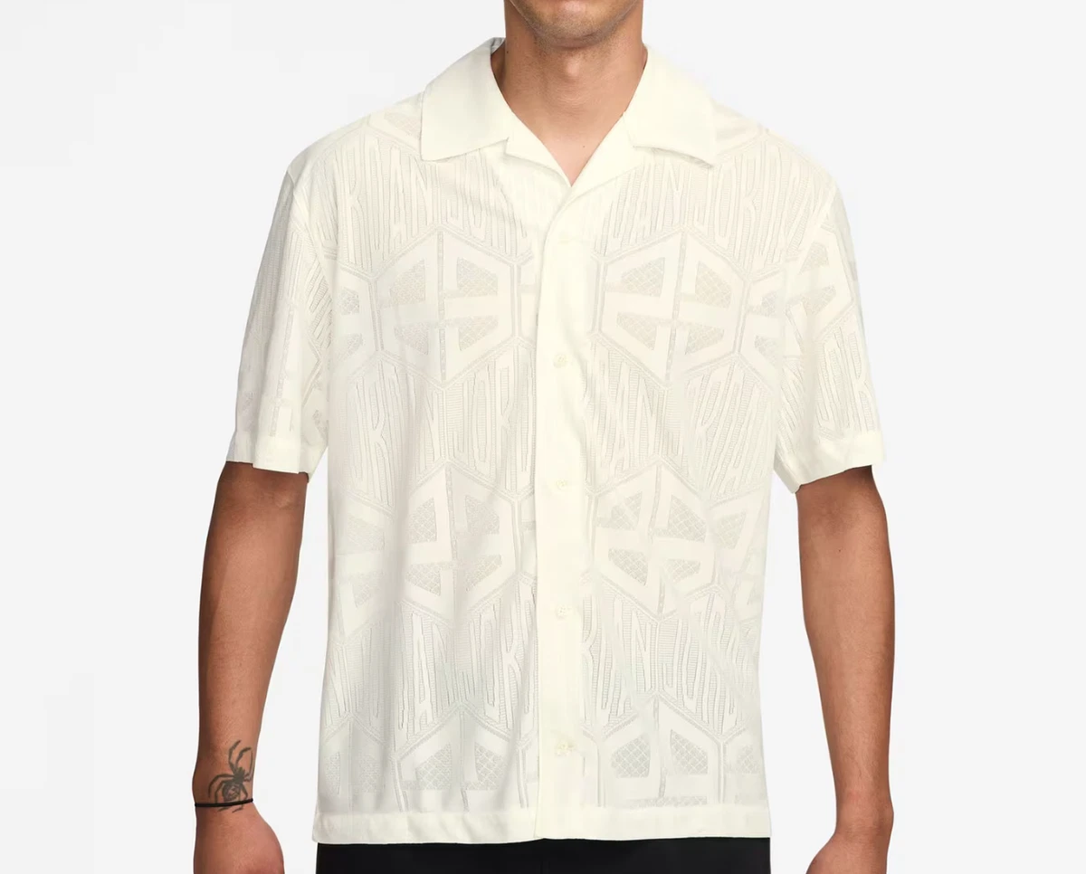 Jordan Short Sleeve Button-Up Casual Button-Down Shirts for Men