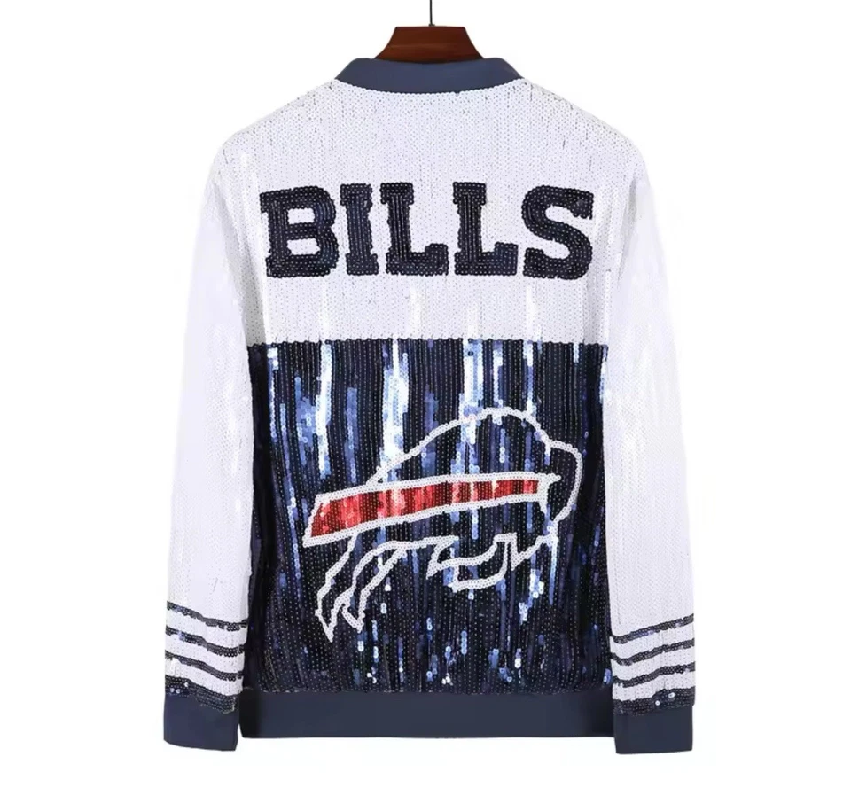 Chaqueta Buffalo Bills Talla Única/NUEVA: Chaqueta Lentejuelas Brillo Foto 3 de 4