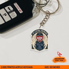 Personalized Memorial Acrylic Keychain, In Loving Memory Gift