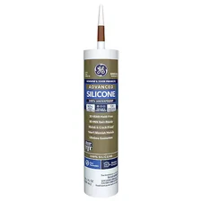 Ge 2813701 Silicone Sealant, 10 Oz, Cartridge, Brown, Silicone Base, Advanced